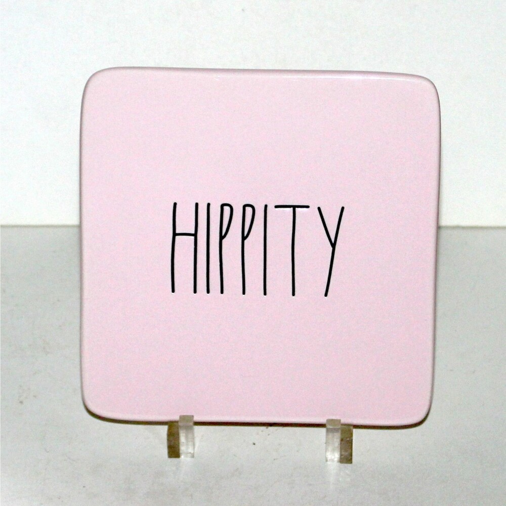 Rae Dunn Easter Hippity Pink Trivet Decoration Artisan Collection Magenta bunny